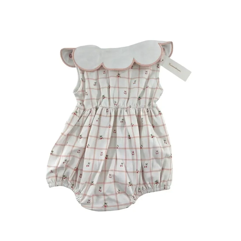 Tecomoabesos Cherry Pima Romper Pink Size 3M